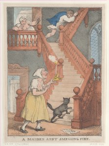 A Maiden Aunt Smelling Fire, [1. května 1806], znovu vydáno 1. května,..., [1. května 1806], znovu vydáno 1. května 1812. od Thomas Rowlandson