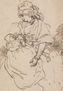 Matka a dítě od Thomas Rowlandson