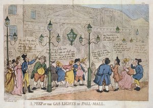 Pohled na plynová světla v Pall Mall Rowlandson 1809 od Thomas Rowlandson
