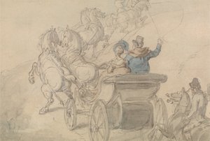 Phaeton a šest od Thomas Rowlandson