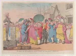 Prodej anglických krás ve východní Indii, [10. května 1811], dotisk., [10. května 1811], dotisk. od Thomas Rowlandson