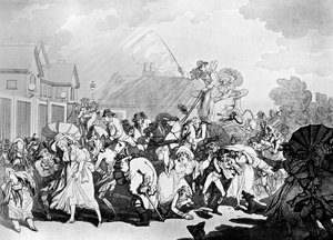 Náhlá bouře v Hyde Parku, c1791. od Thomas Rowlandson