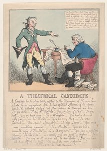 Divadelní kandidát, 1797., 1797. od Thomas Rowlandson