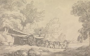 Dřevěný vůz od Thomas Rowlandson
