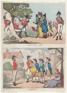 Návštěva tábora a rekruti, 1811., 1811. od Thomas Rowlandson