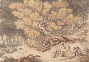 Dřevařský piknik od Thomas Rowlandson