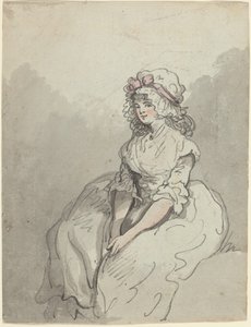 Mladá anglická kráska od Thomas Rowlandson