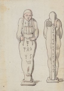 Mumie, pohled zepředu a zezadu od Thomas Rowlandson