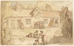 Alms House of Tottenham od Thomas Rowlandson