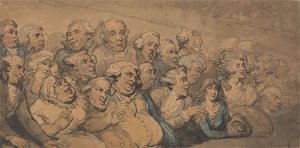 Publikum v divadle Drury Lane od Thomas Rowlandson