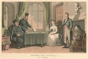 Před tribunálem v Avignonu, 1818, 1821 od Thomas Rowlandson