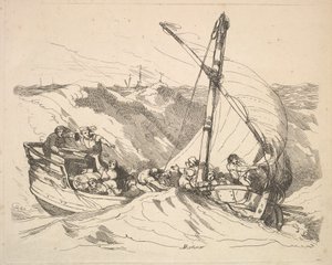 Loď v bouři na moři, 1784-88. od Thomas Rowlandson