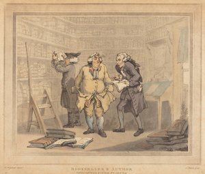 Knihkupec a autor od Thomas Rowlandson