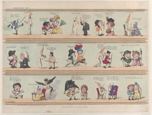 Borders for Rooms, Extravaganzas Plate 1, 28. března 1799, 28. března 1799. od Thomas Rowlandson