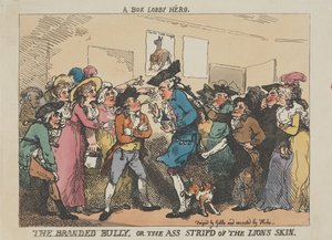 Hrdina z boxerské haly, Značkovaný tyran aneb Osel zbavený lví kůže od Thomas Rowlandson