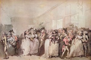 Box Lobby Lehátka z roku 1785, c1785 od Thomas Rowlandson