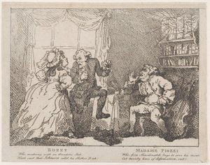 Bozzy a Madame Piozzi Frontispiece, Bozzy a Piozzi od Petera Pindara, 1780-86., 1780-86. od Thomas Rowlandson