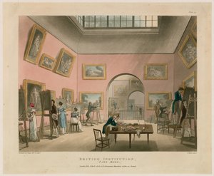 Britská instituce, Pall Mall od Thomas Rowlandson