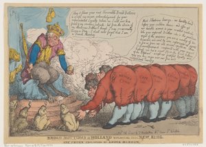 Široká dna v Holandsku uctívající svého nového krále, 23. července 1806, 23. července 1806. od Thomas Rowlandson