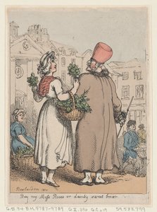 Kupte si moje mechové růže, nebo lahodný sladký vřes, 1811., 1811. od Thomas Rowlandson
