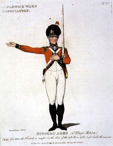 Candlewick Ward Association, deska 73 od „Loyal Volunteers of London and Environs“ od Thomas Rowlandson