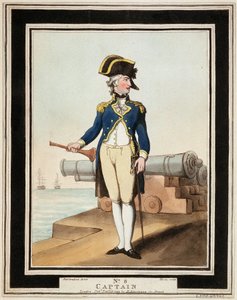 Kapitán královského námořnictva v 18. století od Thomas Rowlandson
