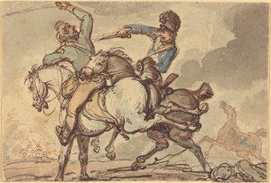 Jízdní šarvátka od Thomas Rowlandson