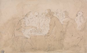 Hráči šachu od Thomas Rowlandson