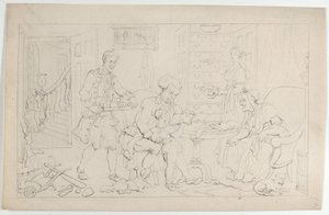 Dětství: První učitel, z Tanec života, 1. září 1817, 1. září 1817. od Thomas Rowlandson