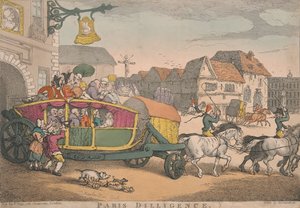 Koučování: Paris Diligence od Thomas Rowlandson