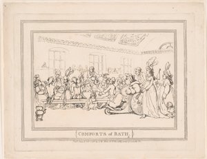 Pohodlí v Bathu, deska č. 11 od Thomas Rowlandson