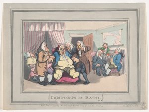 Comforts of Bath, deska 1, 6. ledna 1798, 6. ledna 1798. od Thomas Rowlandson