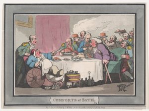 Comforts of Bath, deska 9, 6. ledna 1798, 6. ledna 1798. od Thomas Rowlandson