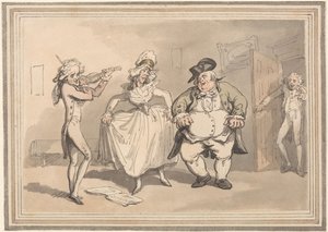 Pohodlí v Bathu: Soukromá praxe před plesem od Thomas Rowlandson