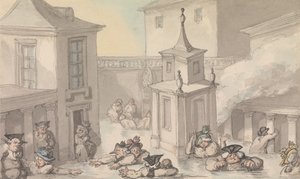 Pohodlí v Bathu: Bath od Thomas Rowlandson