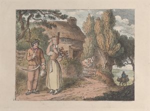 Cornwall, An Overlooker, z Views in Cornwall, 1812., 1812. od Thomas Rowlandson