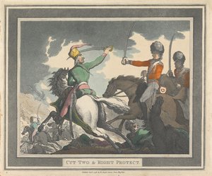 Řez č. 2 a ochrana vpravo od Thomas Rowlandson