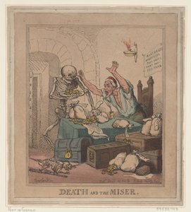 Smrt a lakomec od Thomas Rowlandson