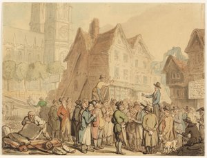 Demolice starých domů na sever od Westminsterského opatství od Thomas Rowlandson