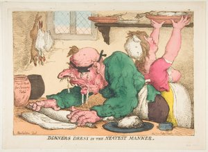 Dinners Drest in the Neaest Manner, říjen 1811. od Thomas Rowlandson