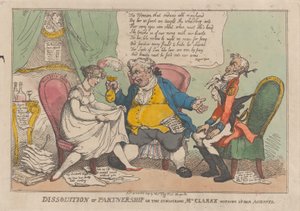 Dissolution of Partnership, aneb pracovitá paní Clarkeová likvidující svůj účet..., 15. února 1809. od Thomas Rowlandson