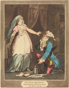 Doktor Gallipot položil své jmění k nohám své paní od Thomas Rowlandson