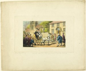 Doktor Syntax Převzetí vlastnictví jeho života, z Tour of Doctor Syntax od Thomas Rowlandson