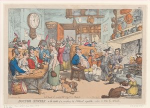 Doktor Syntax, uprostřed žhavé politické hádky, přání, aby..., 31. srpna 1813. od Thomas Rowlandson