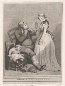 Holení v domácnosti od Thomas Rowlandson