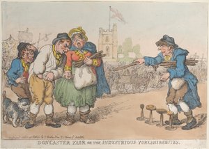 Doncaster Fair aneb Pracovití Yorkshirebites od Thomas Rowlandson