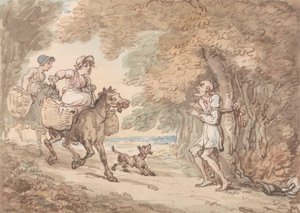 Dr. Syntax Vázaný ke stromu Highwaymen od Thomas Rowlandson