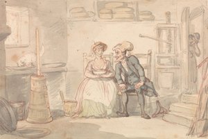 Dr. Syntax a Dairymaid od Thomas Rowlandson