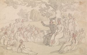 Dr. Syntax navštíví internátní školu pro mladé dámy od Thomas Rowlandson