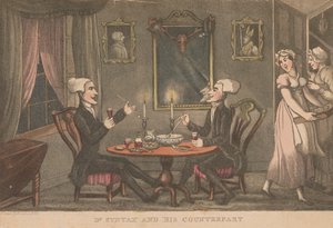 Dr. Syntax a jeho protějšek od Thomas Rowlandson
